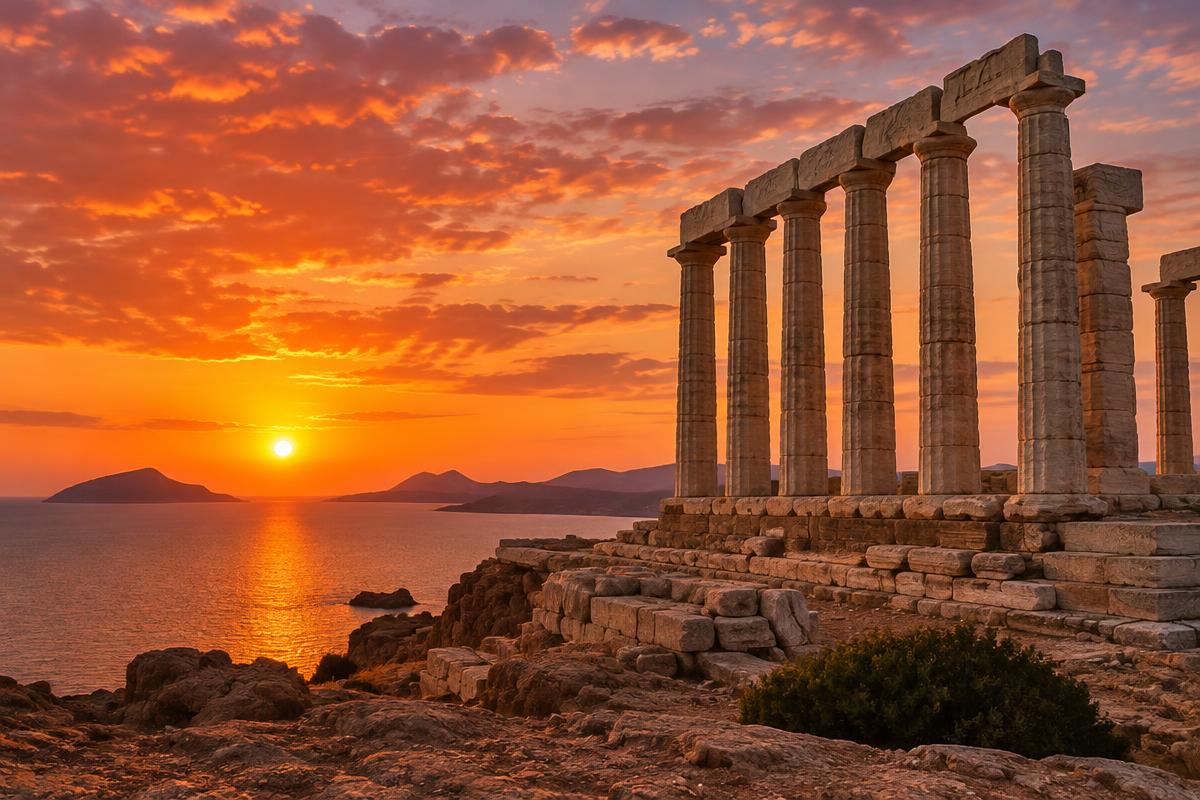Cape Sounio sunset